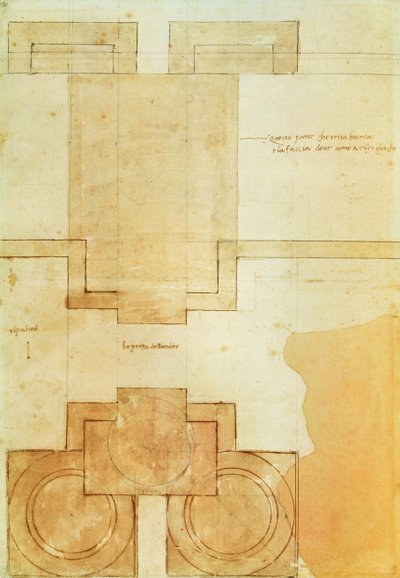 Plan of the drum of the cupola of the Church of St. Peter